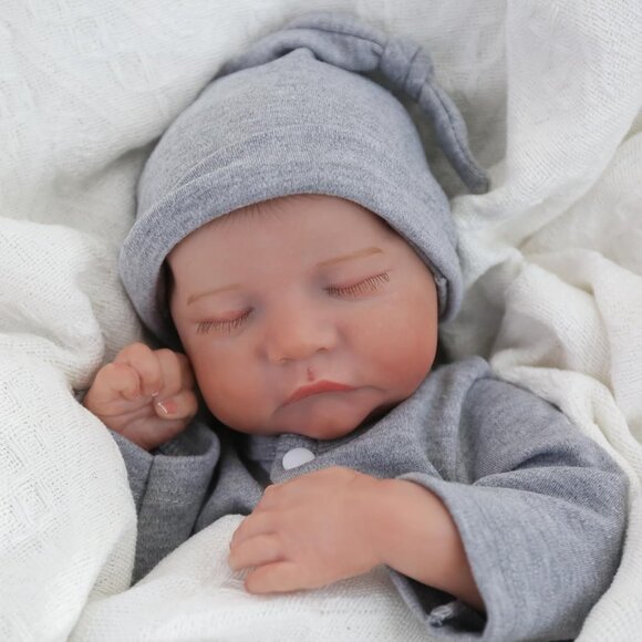 🆕18 Inch Full Cloth Body With Vinyl Limbs Baby Doll Baby Boy Reborn Doll - Picture 7 of 13